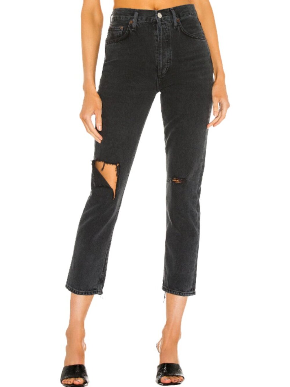 AGOLDE | Riley High Rise Straight Jean in Contraband